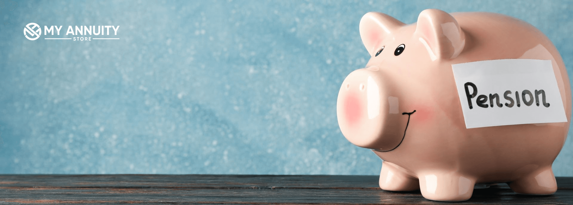 Pink piggy bank with pension written on the side