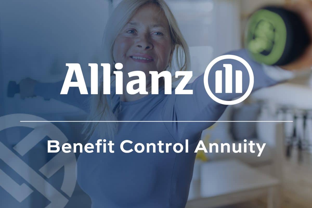 Allianz benefit control annuity review with allianz logo.